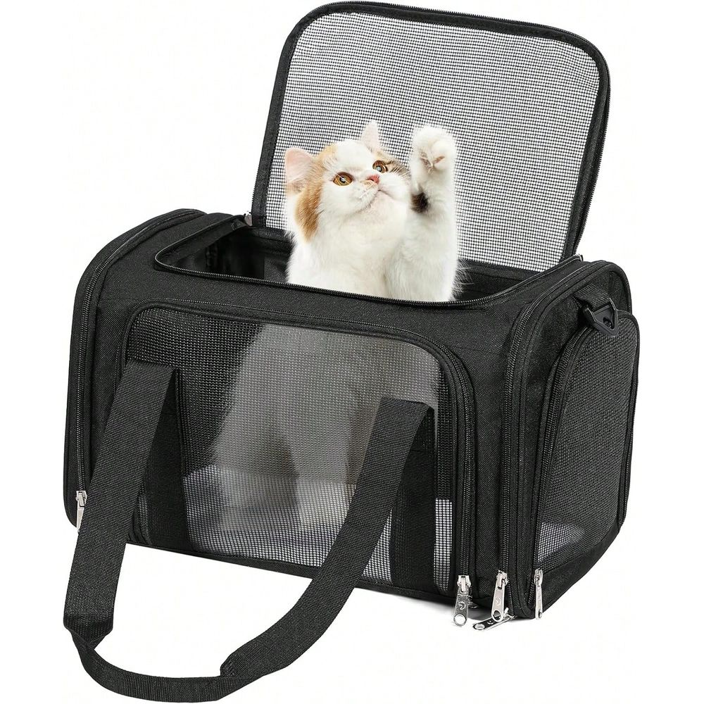 Foldable Backpack Small - 折りたたみ式ペット用バックパック、あらゆる種類のペットに適応、最大重量15ポンド、ソフトサイドトラベルバックパック、小型ペットに適しています。