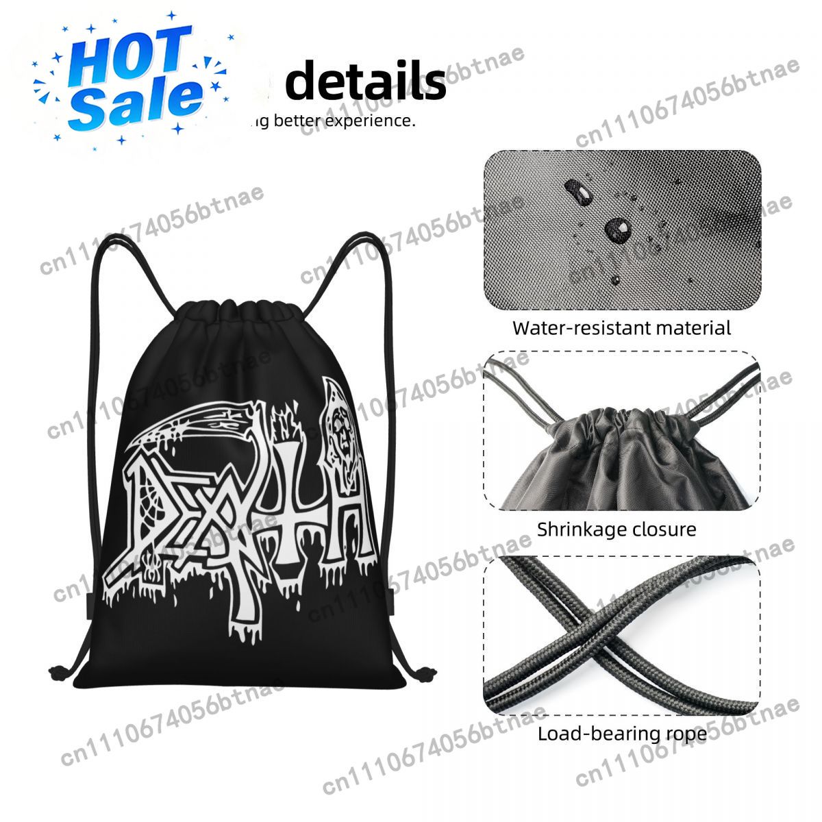 デスプリント巾着バックパックスポーツジムバッグ男性女性用ヘビ - Drawstring Gym Bag のレビューと価格